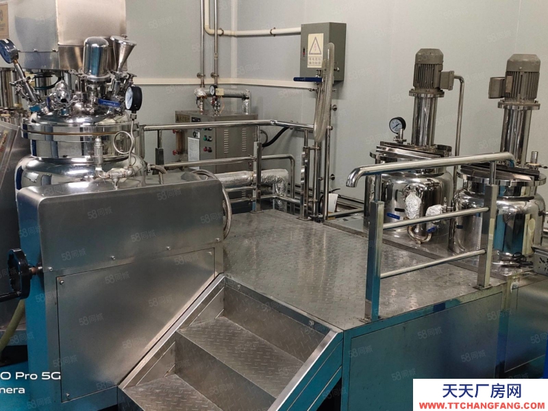 (出租) 廣州花都低價 獅嶺鎮現有化妝品妝字號工廠轉讓 無塵車間帶5條生產線