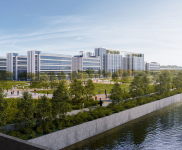 (出租) 新建標準層1500平，近機場，地鐵站旁配公寓有3萬平臨河花園