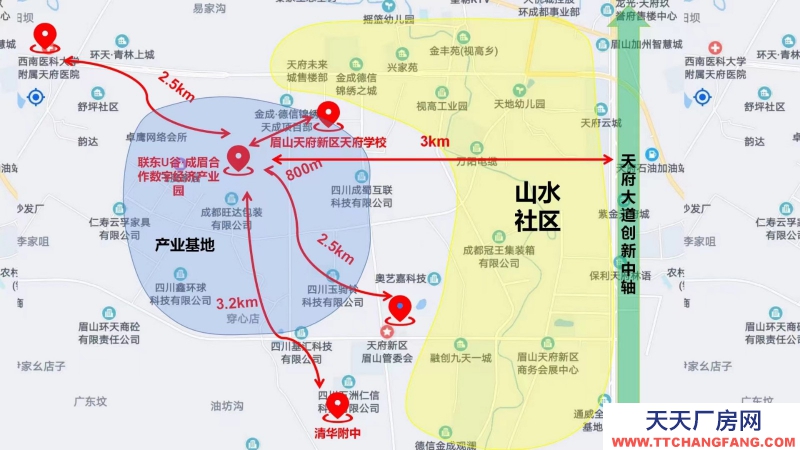 天府大道南三段,政府平臺高端數字經濟產業園招商,50年產權